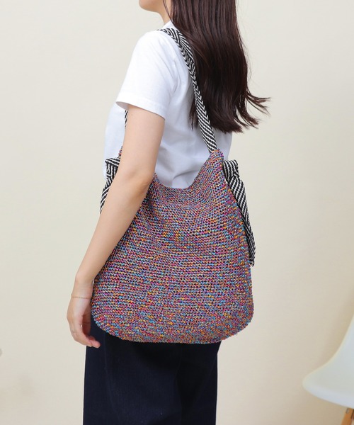 ピンクのラメのカゴバック MSGM】 【【NEW】ツートンカラープラスティック バスケット