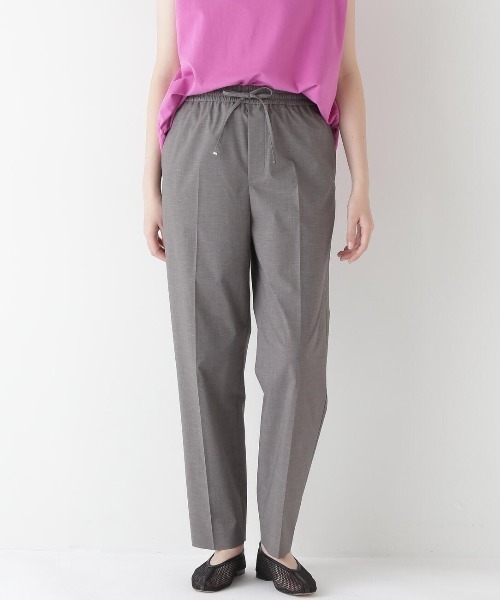 ヒューマンウーマン（human woman）/◆【接触冷感】ポプリンストレッチドローストリングテーパードパンツ human woman（ヒューマンウーマン） パンツ 「接触冷感」ポプリン