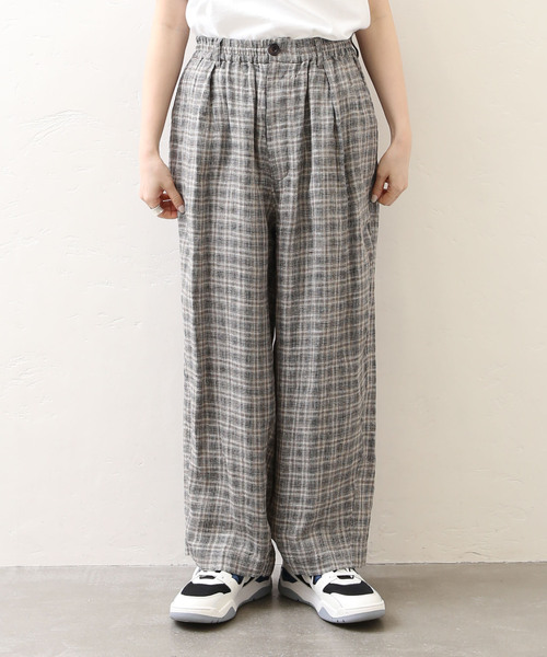 JOURNAL STANDARD LUXE パンツ リネンチェックパンツ レディース