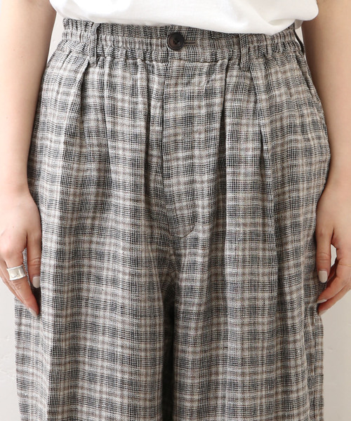 JOURNAL STANDARD LUXE パンツ リネンチェックパンツ レディース