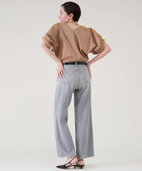 martinique（マルティニーク） tシャツ ファブリックコンビギャザー 