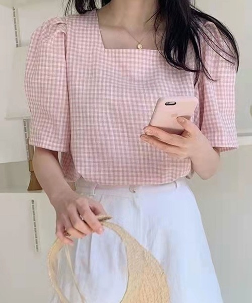 Sally Lunn チュニック 半袖チェックチュニック : ZOZOTOWN Yahoo!店