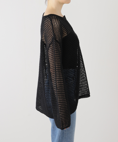 【新品未使用】JOURNAL STANDARD L'ESSAGE メッシュニット メッシュアミプルオーバー（ニット／セーター）｜JOURNAL