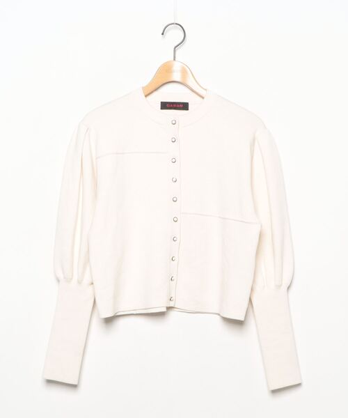 カーディガン LACE×KNIT LONG CD/レース×ニットロングカーディガン レディース Lace Ladies カーディガン 花柄総レースロング丈カーディガン