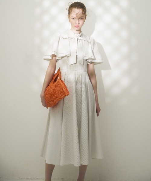 d.i.a.♡新品 ストライプワンピース LIMITED EDITION ストライプミディワンピース - オレンジ色
