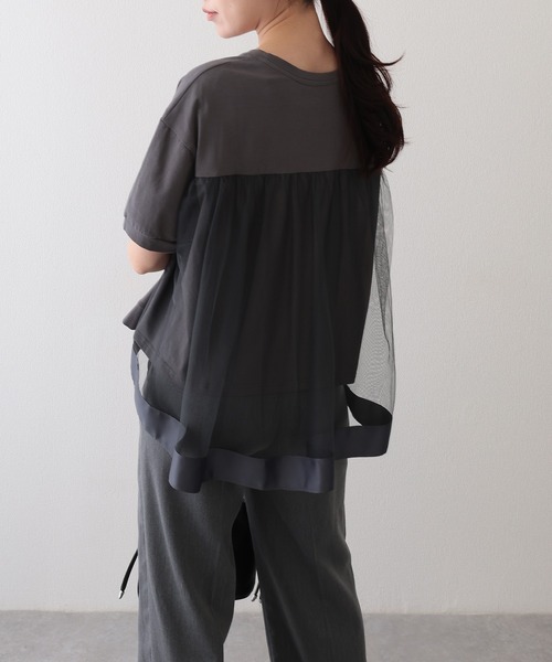 Lace Ladies（レースレディース） tシャツ 半袖 チュール レイヤード