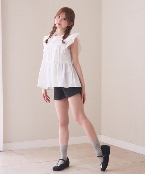 ブラウス シャツ ノースリーブフリルブラウス レディース TITTY＆CO. ブラウス シャツ ノースリーブフリルブラウス