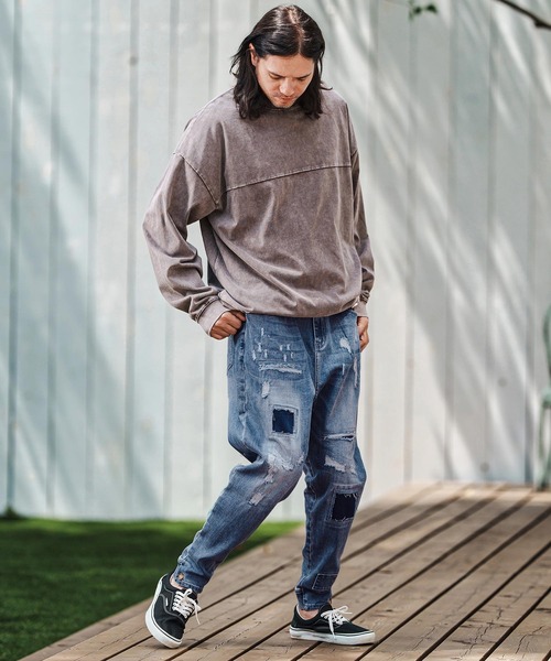 CAMBIO（カンビオ） ジーンズ mp13800- Ribbed Back And Used Denim