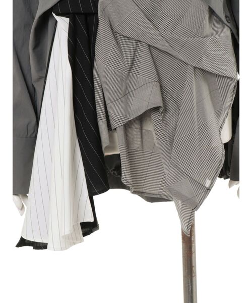 UN3D.（アンスリード） ブラウス シャツ PATTERN MIX SHIRT