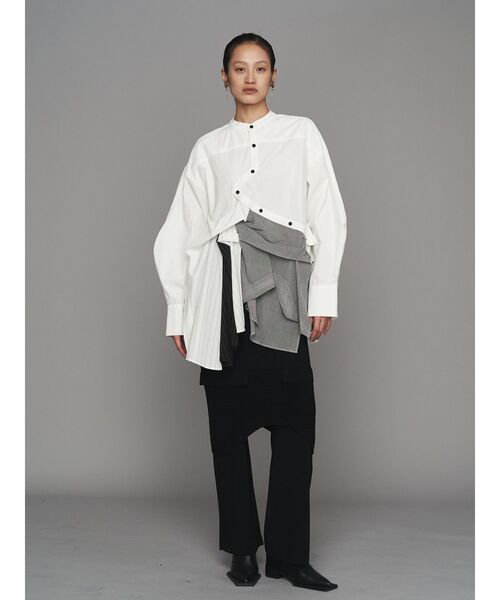 ブラウス シャツ PATTERN MIX SHIRT「セットアップ着用可能」 / パターンミックスシャツ レディース UN3D. ブラウス シャツ PATTERN MIX SHIRT「セットアップ着用