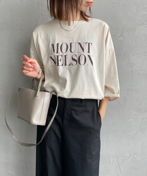 tシャツ 「WEB先行予約」「MICA＆DEAL/マイカアンドディール」 MOUNT MELSON ロールスリーブ7分袖プリントTシャツ レディース MICA&DEAL tシャツ 「WEB先行予約」「MICA＆DEAL/マイカアンド