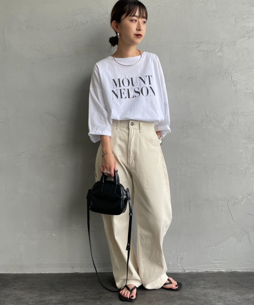 tシャツ 「WEB先行予約」「MICA＆DEAL/マイカアンドディール」 MOUNT MELSON ロールスリーブ7分袖プリントTシャツ レディース MICA&DEAL tシャツ 「WEB先行予約」「MICA＆DEAL/マイカアンド