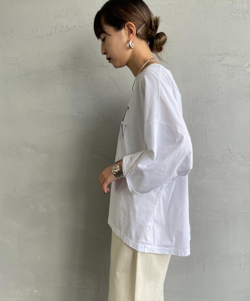 tシャツ 「WEB先行予約」「MICA＆DEAL/マイカアンドディール」 MOUNT MELSON ロールスリーブ7分袖プリントTシャツ レディース MICA&DEAL tシャツ 「WEB先行予約」「MICA＆DEAL/マイカアンド