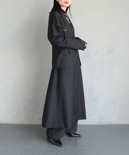 「&g'aime」 チェスターコート FREE ブラック レディース_画像7