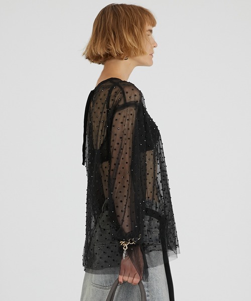 【PRANK PROJECT】Tulle Gathered Top PRANK PROJECT｜レースギャザートップ / Lace Gathered Top | Rakuten