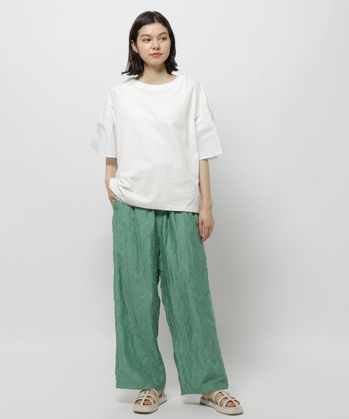 「niko and...」 半袖カットソー LARGE ブルー レディース