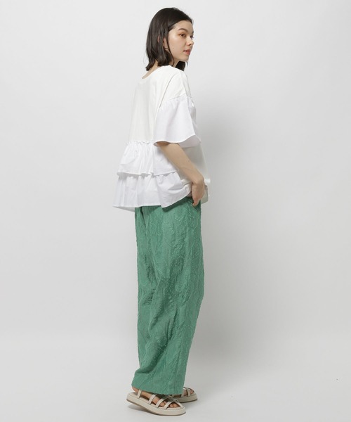 「niko and...」 半袖カットソー LARGE ブルー レディース