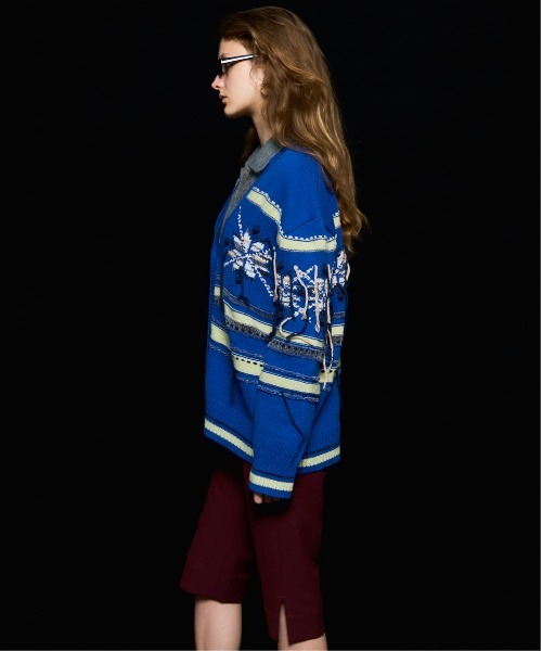 MAISON SPECIAL（メゾンスペシャル） カーディガン Argyle Motif Hand