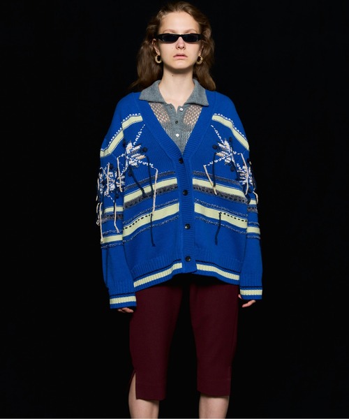 MAISON SPECIAL（メゾンスペシャル） カーディガン Argyle Motif Hand