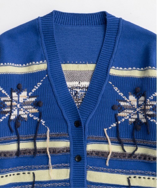MAISON SPECIAL（メゾンスペシャル） カーディガン Argyle Motif Hand