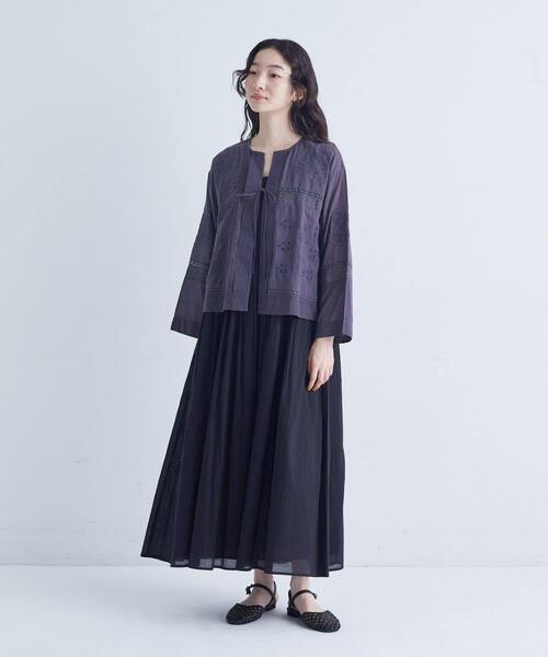 「conges payes ADIEU TRISTESSE」 半袖ブラウス 38 チャコール レディース conges payes ADIEU TRISTESSE 「conges TRISTESSE」 半袖