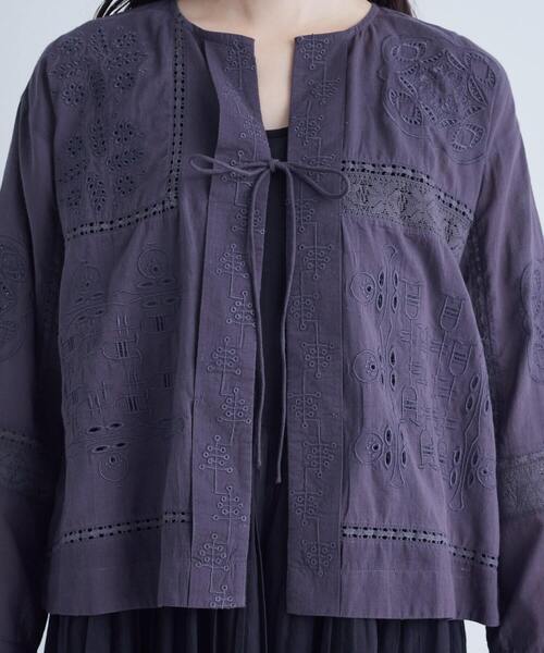 新品コンジェペイエアドゥートリステス 刺繍レースリネンブラウス conges payes（コンジェペイエ） | BIGI online store - ビギ