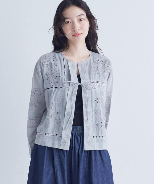conges payes ADIEU TRISTESSE ブラウス シャツ パッチワーク
