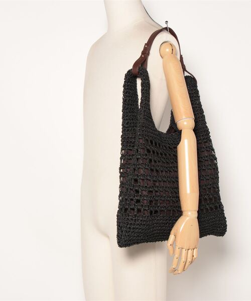 「COOCO」 かごバッグ 9 ブラック レディース_画像8