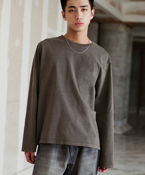 WYM LIDNM tシャツ EXTRA FINE COTTON CROPPED L/S TEE メンズ