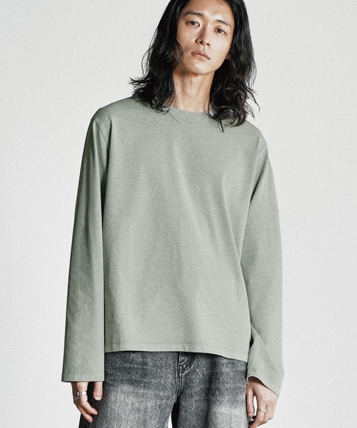 WYM LIDNM tシャツ EXTRA FINE COTTON CROPPED L/S TEE メンズ
