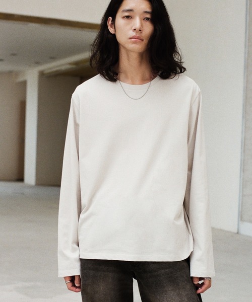 WYM LIDNM tシャツ EXTRA FINE COTTON CROPPED L/S TEE メンズ