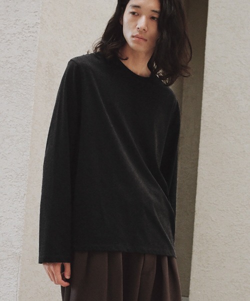 WYM LIDNM tシャツ EXTRA FINE COTTON CROPPED L/S TEE メンズ