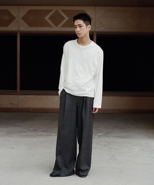 WYM LIDNM tシャツ EXTRA FINE COTTON CROPPED L/S TEE メンズ