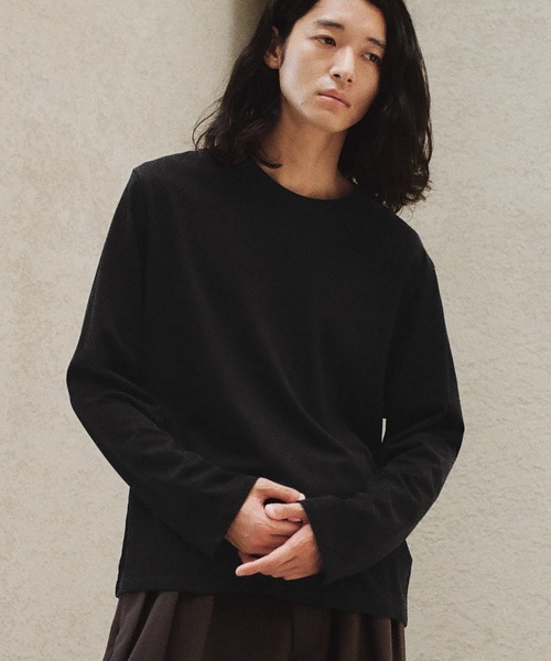 WYM LIDNM tシャツ EXTRA FINE COTTON CROPPED L/S TEE メンズ