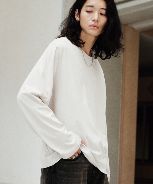 WYM LIDNM tシャツ EXTRA FINE COTTON CROPPED L/S TEE メンズ