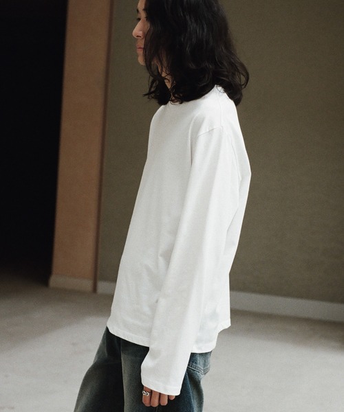 WYM LIDNM tシャツ EXTRA FINE COTTON CROPPED L/S TEE メンズ