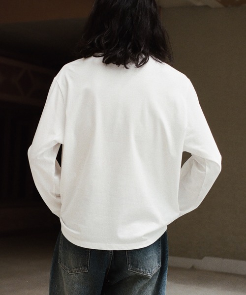WYM LIDNM tシャツ EXTRA FINE COTTON CROPPED L/S TEE メンズ