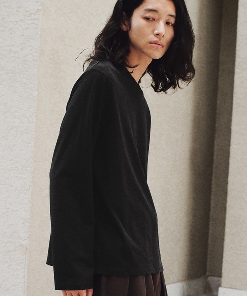 WYM LIDNM tシャツ EXTRA FINE COTTON CROPPED L/S TEE メンズ