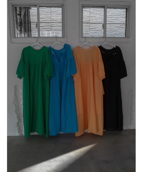 「Katrin TOKYO」 半袖ワンピース FREE グリーン レディース_画像2