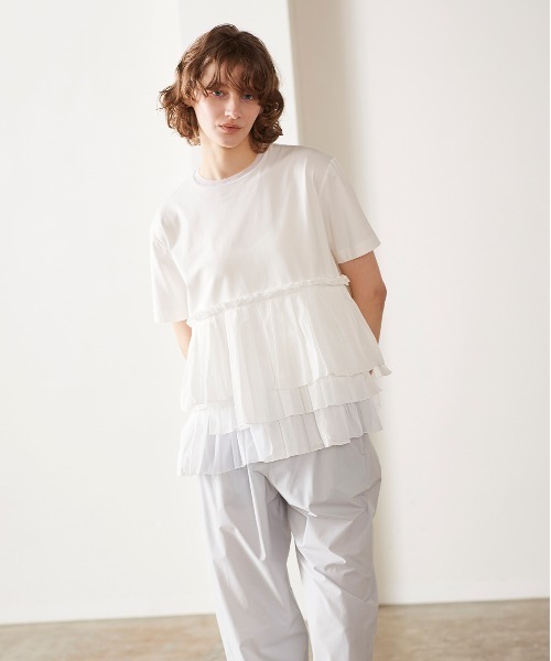 「Marilyn Moon」 半袖ブラウス FREE オフホワイト レディース_画像3