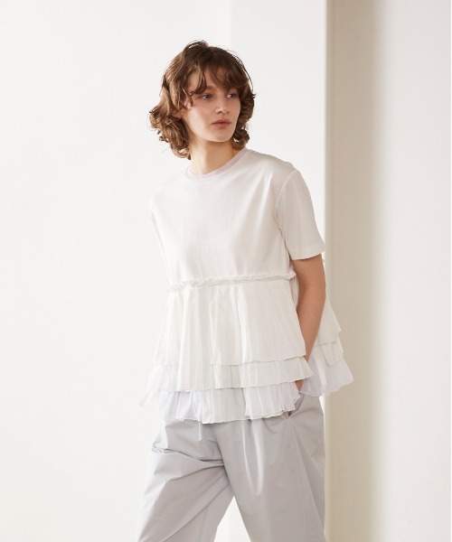 「Marilyn Moon」 半袖ブラウス FREE オフホワイト レディース_画像5