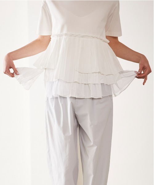 「Marilyn Moon」 半袖ブラウス FREE オフホワイト レディース_画像6