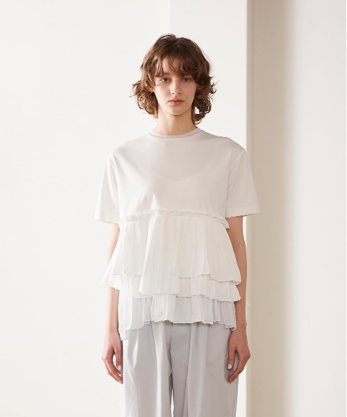 「Marilyn Moon」 半袖ブラウス FREE オフホワイト レディース_画像9