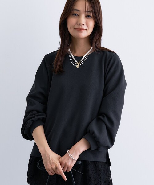 INDIVI（インディヴィ） tシャツ 「SETUP可能／袖コンシャス 