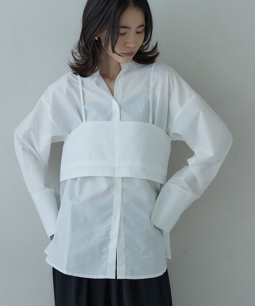 INDIVI GALLEST ブラウス シャツ ビスチェセットブロードシャツ 