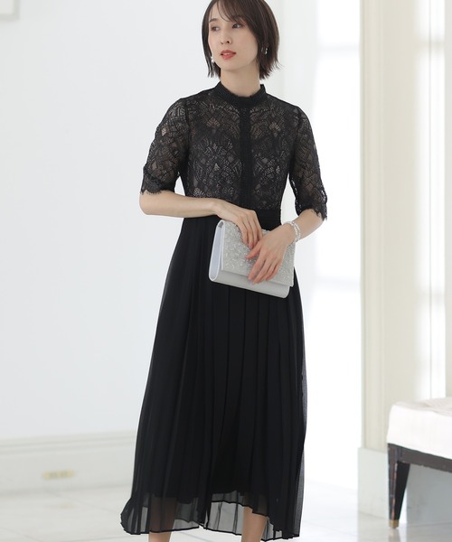 「PourVous」 半袖ワンピース M ブラック レディース_画像2