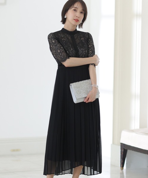 「PourVous」 半袖ワンピース M ブラック レディース_画像5