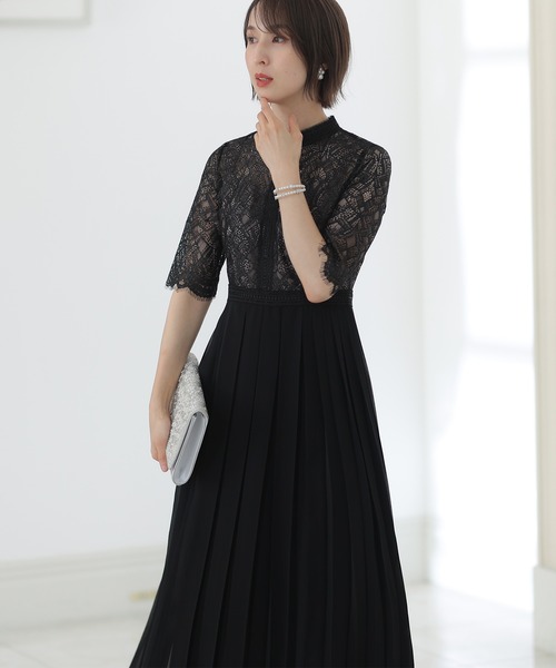 「PourVous」 半袖ワンピース M ブラック レディース_画像7