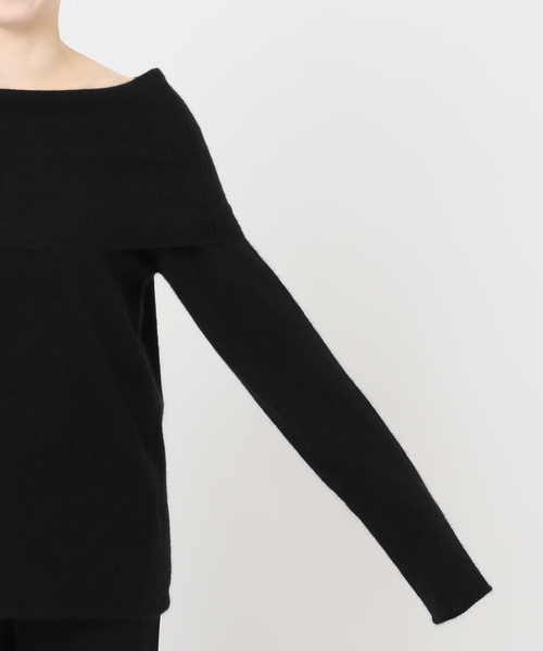 AP STUDIO New sweat like knitブラックニットセーター スウェット