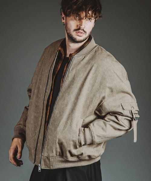 NO ID.（ノーアイディー） ma1 ma-1 mj11237-アンイーブンプリントBIG